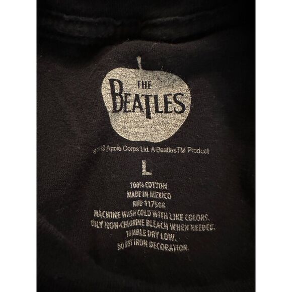 Apple Corps The Beatles Large Short Sleeve Cotton Graphic T-Shirt Black Sz L - Picture 3 of 5